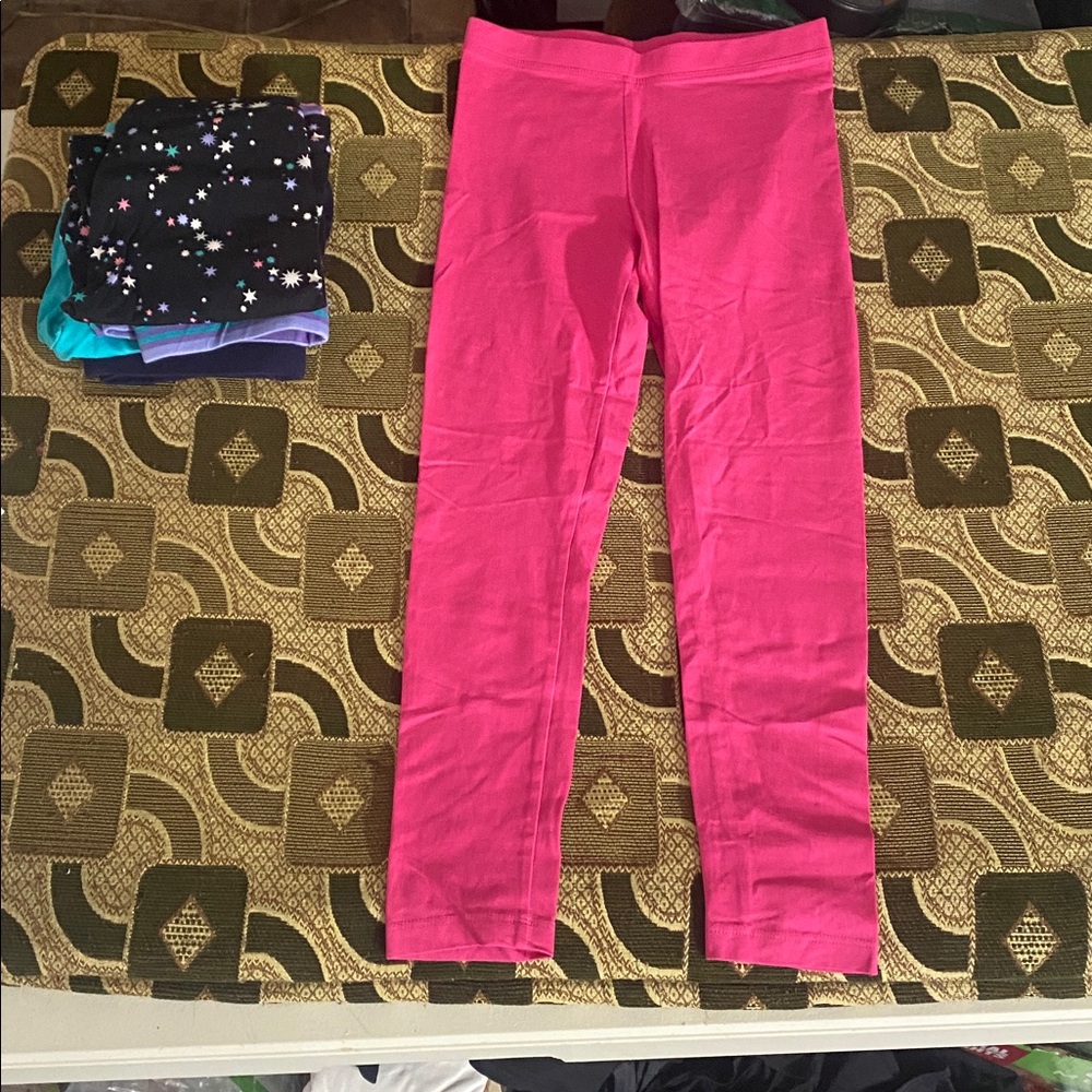 ⨠Spotted Zebra Girlsâ 5-Pack Cotton Leggings â Size M (8 Years) â New